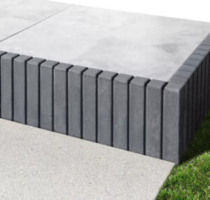 obrzeże palisadowe tetron grafit